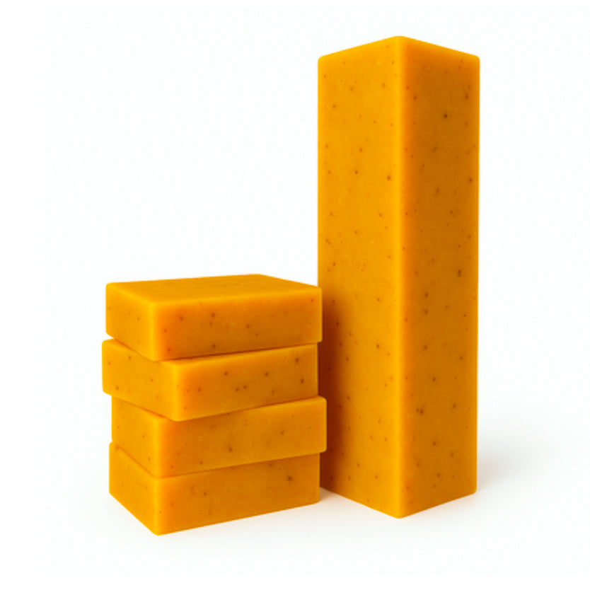 Natural & Organic Turmeric, Orange & Honey Soap Bar – Cold Process Skincare for Glowing Skin