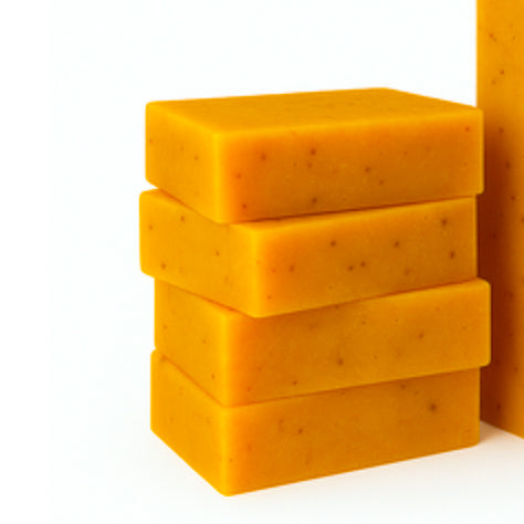 Natural & Organic Turmeric, Orange & Honey Soap Bar – Cold Process Skincare for Glowing Skin